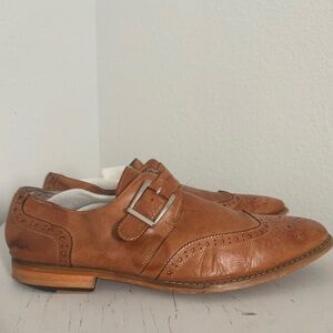 Georgio V Men's Tan Leather Brogue Shoes- Size 12M